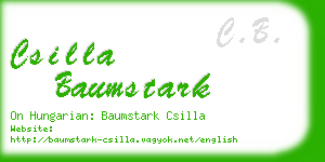 csilla baumstark business card